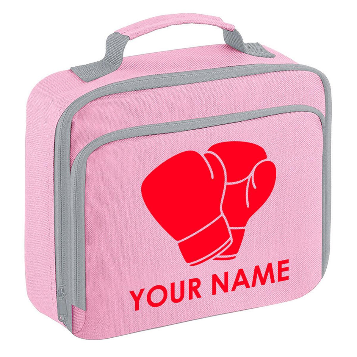 Personalised School Lunch Bag Boxing Insulated Snack Box Boys Girls Kids Gift