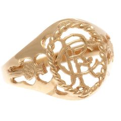 Rangers FC 9ct Gold Crest Ring Medium