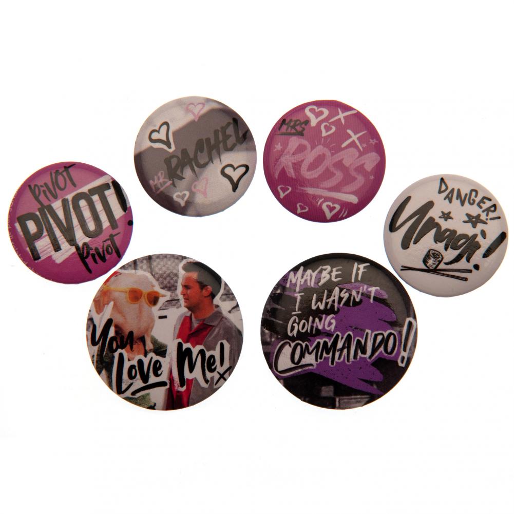 Friends Button Friends Button Badge Set Doodle – Trident