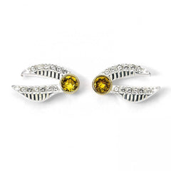 Harry Potter Sterling Silver Crystal Earrings Golden Snitch
