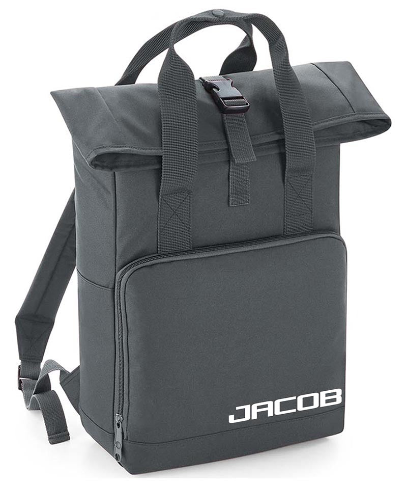 Personalised Backpack with Your Name Twin Handle Roll-Top Backpack