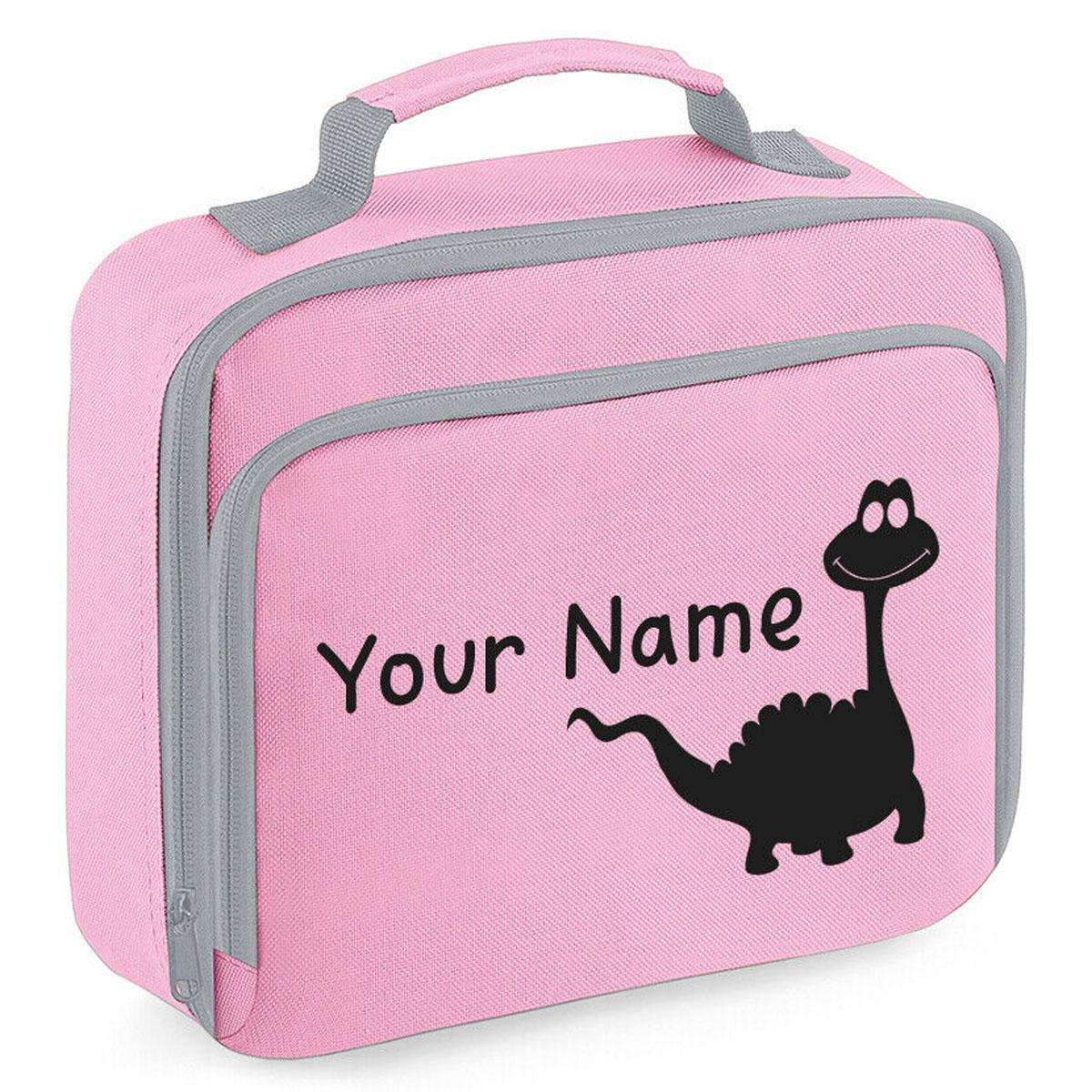 Personalised Lunch Bag Boys Dinosaur School Insulated Childrens Snack Box Gif