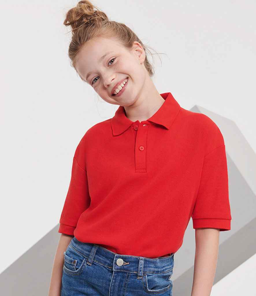 Russell Schoolgear Kids PolyCotton Piqu Polo Shirt