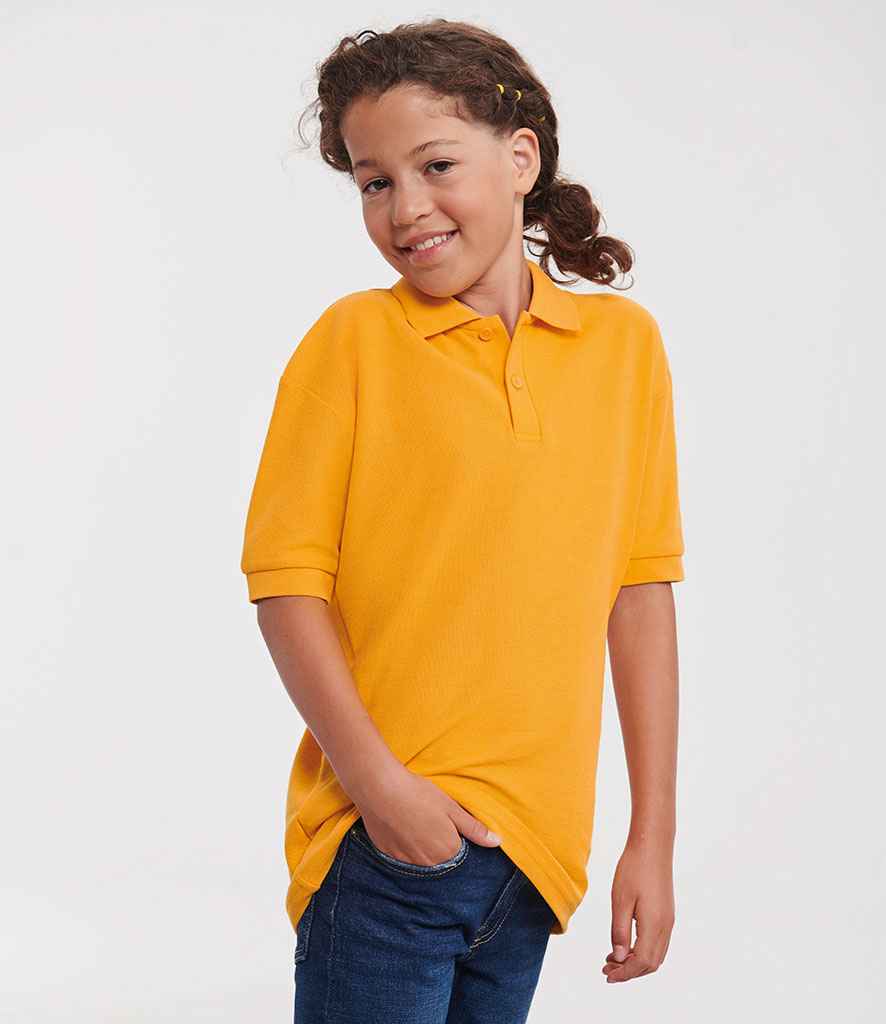 Russell Schoolgear Kids PolyCotton Piqu Polo Shirt