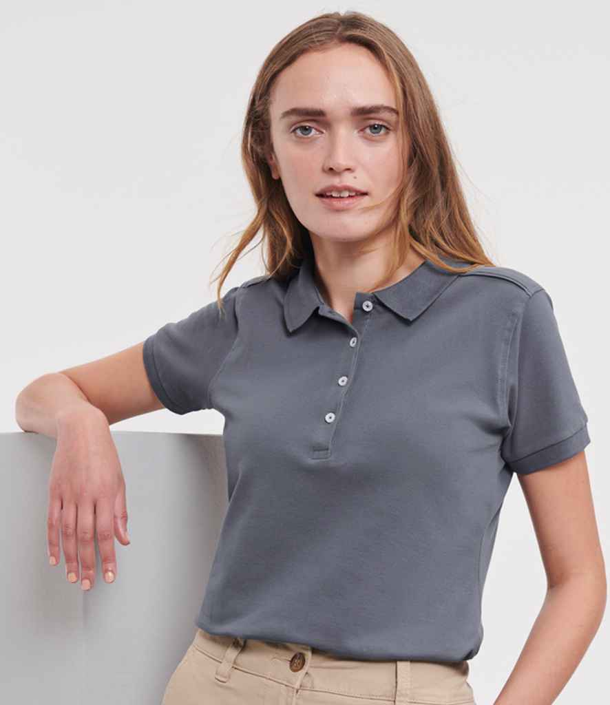 Russell Ladies Stretch Piqu Polo Shirt