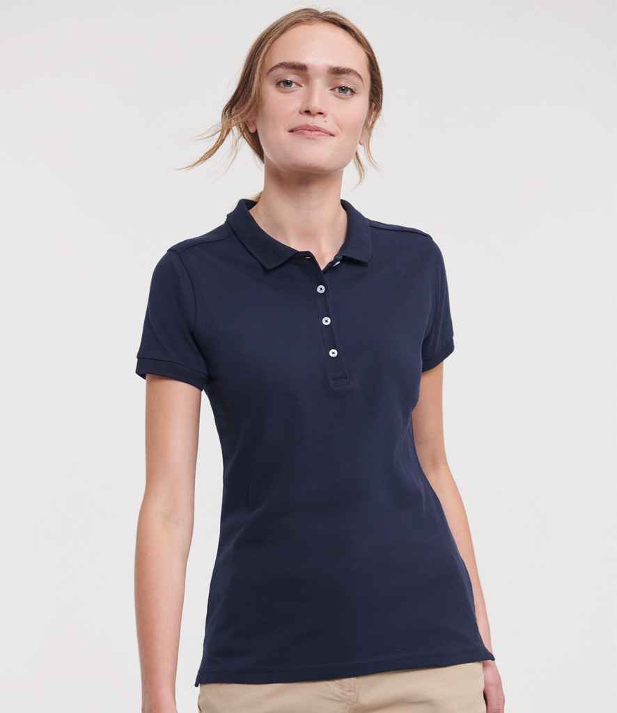 Russell Ladies Stretch Piqu Polo Shirt