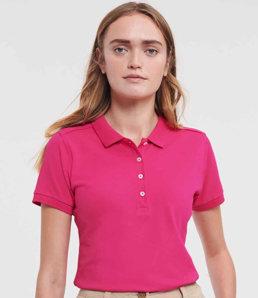 Russell Ladies Stretch Piqu Polo Shirt