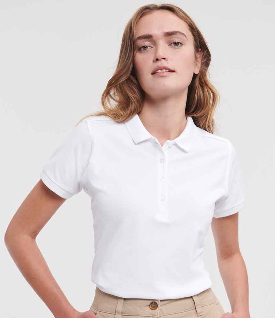 Russell Ladies Stretch Piqu Polo Shirt