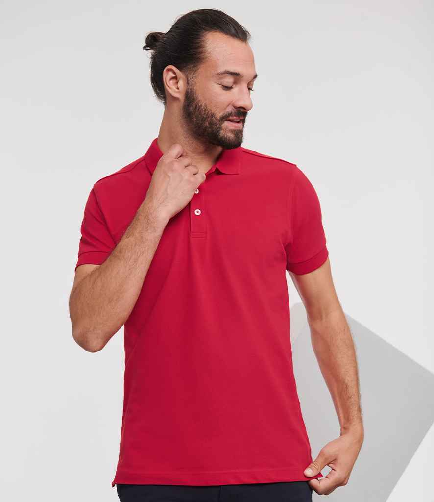Russell Stretch Piqu Polo Shirt
