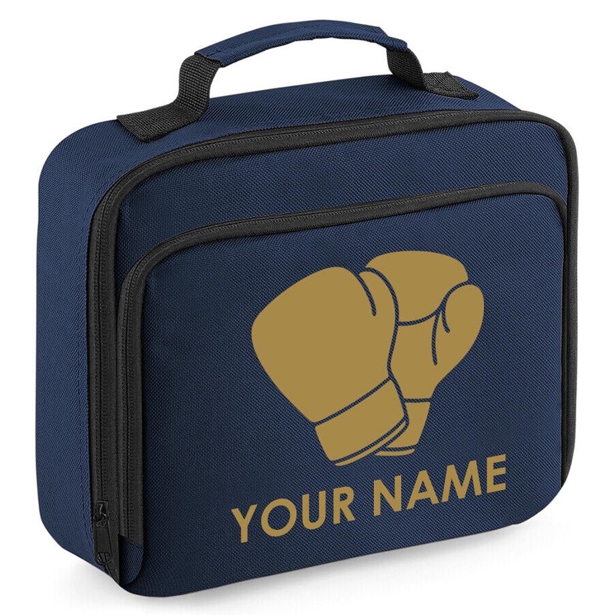 Personalised School Lunch Bag Boxing Insulated Snack Box Boys Girls Kids Gift