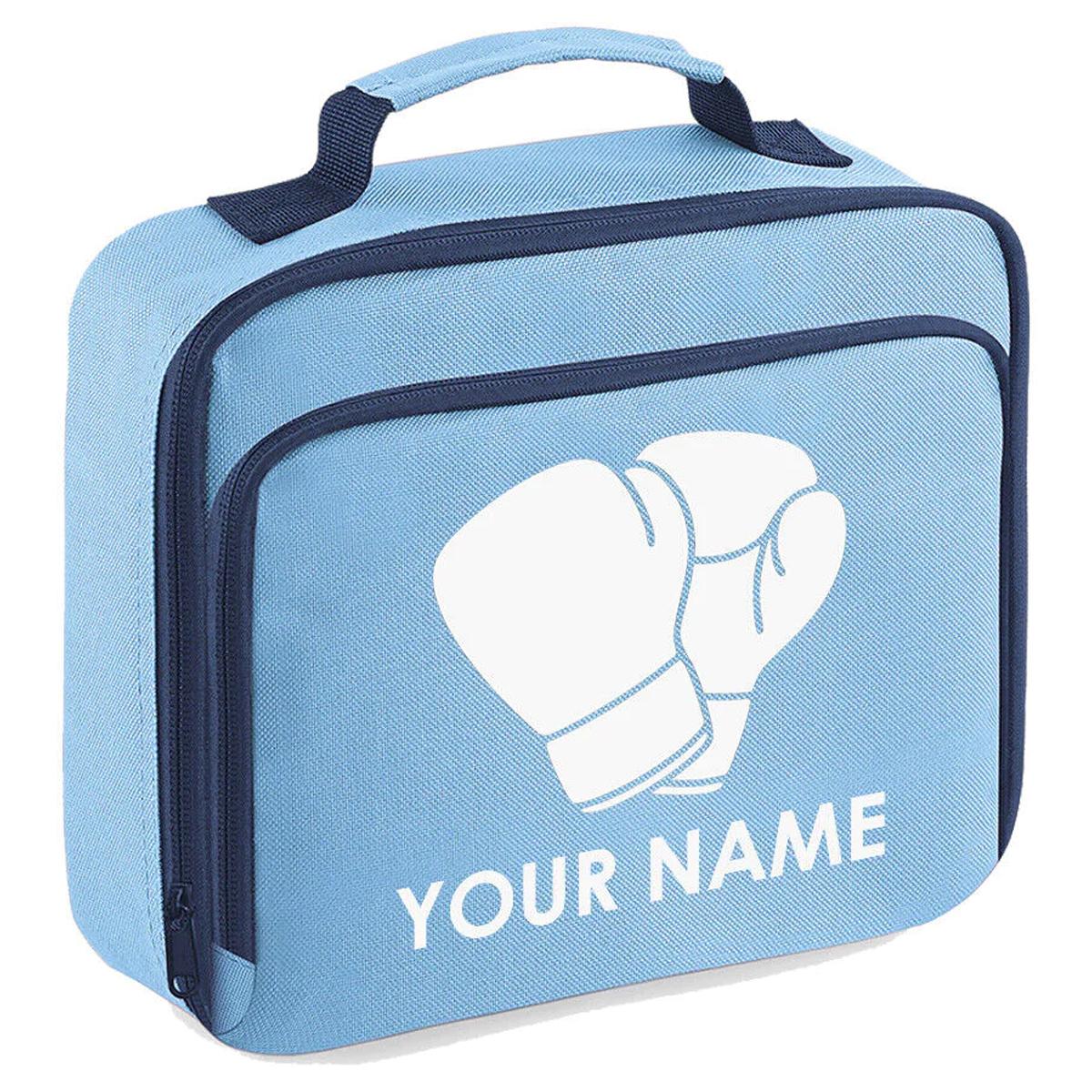 Personalised School Lunch Bag Boxing Insulated Snack Box Boys Girls Kids Gift