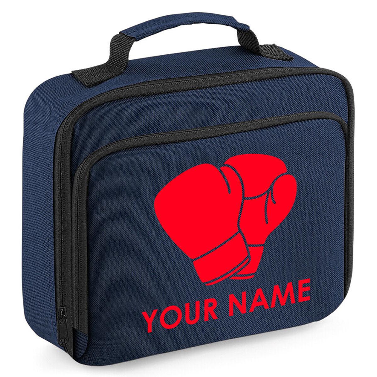 Personalised School Lunch Bag Boxing Insulated Snack Box Boys Girls Kids Gift