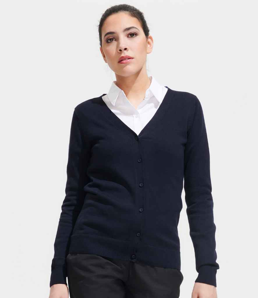 SOLS Ladies Golden Cotton Acrylic V Neck Cardigan