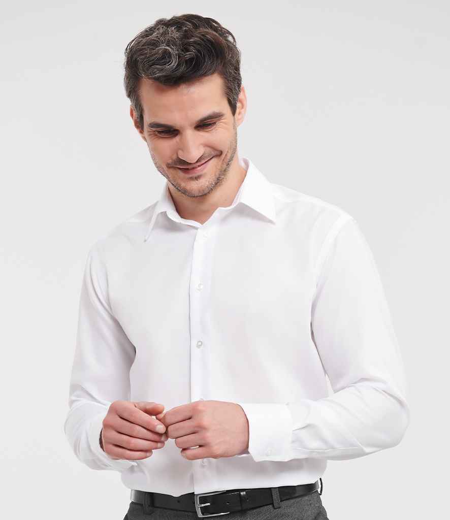Russell Collection Long Sleeve Tailored Ultimate NonIron Shirt