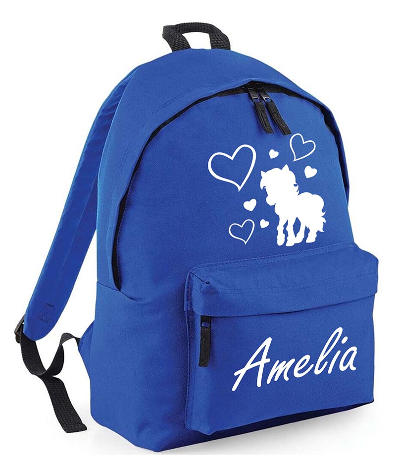 Personalised Unicorn School Backpack Bag Any Name Text Kids PE Kit Girls Boys Gift