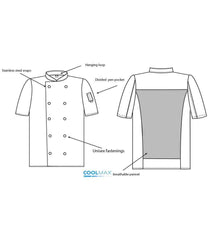 ADC Short Sleeve Coolmax Chefs Jacket