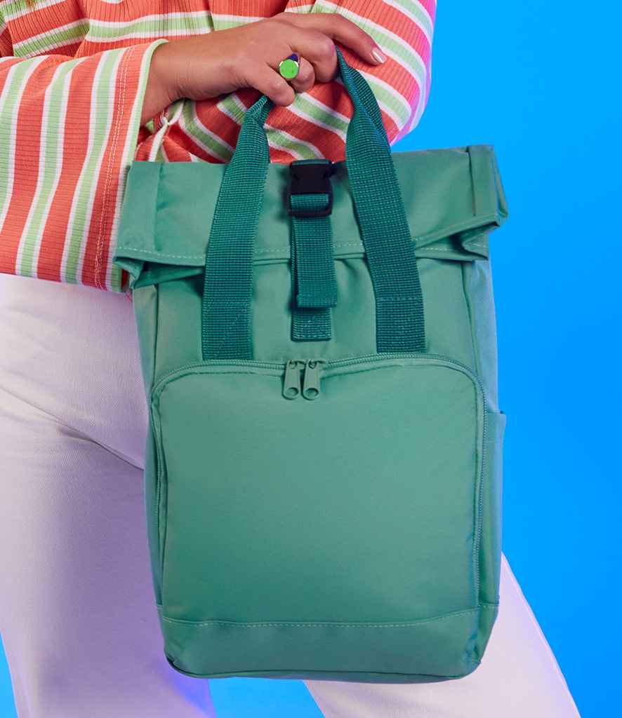 BagBase Recycled Mini Twin Handle RollTop Backpack
