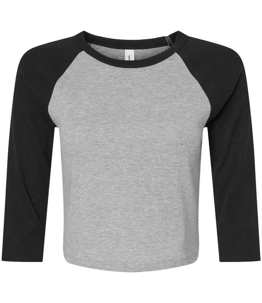 Bella Ladies Micro Rib 34 Raglan Baby TShirt