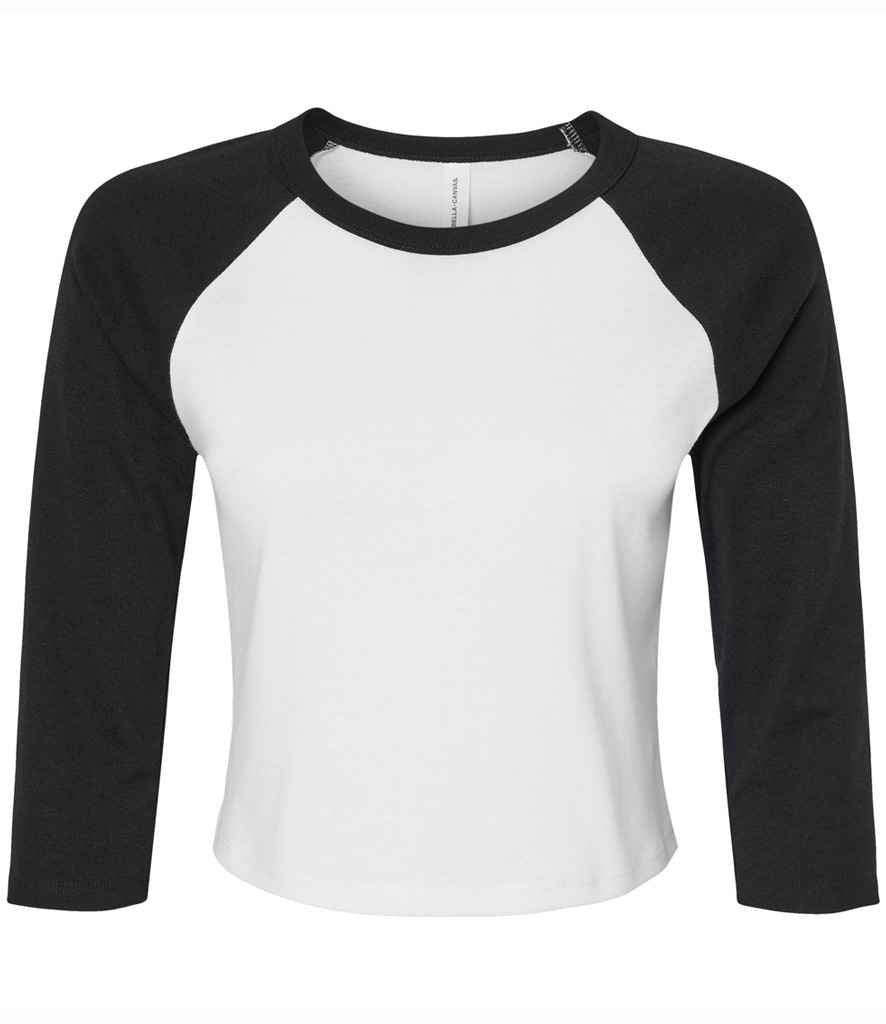 Bella Ladies Micro Rib 34 Raglan Baby TShirt