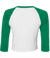 Bella Ladies Micro Rib 34 Raglan Baby TShirt
