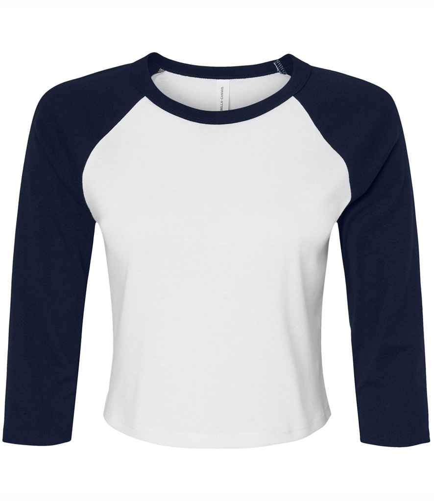 Bella Ladies Micro Rib 34 Raglan Baby TShirt