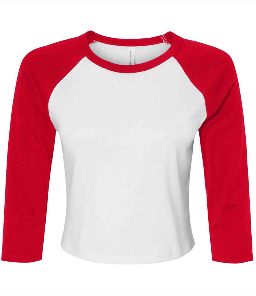 Bella Ladies Micro Rib 34 Raglan Baby TShirt