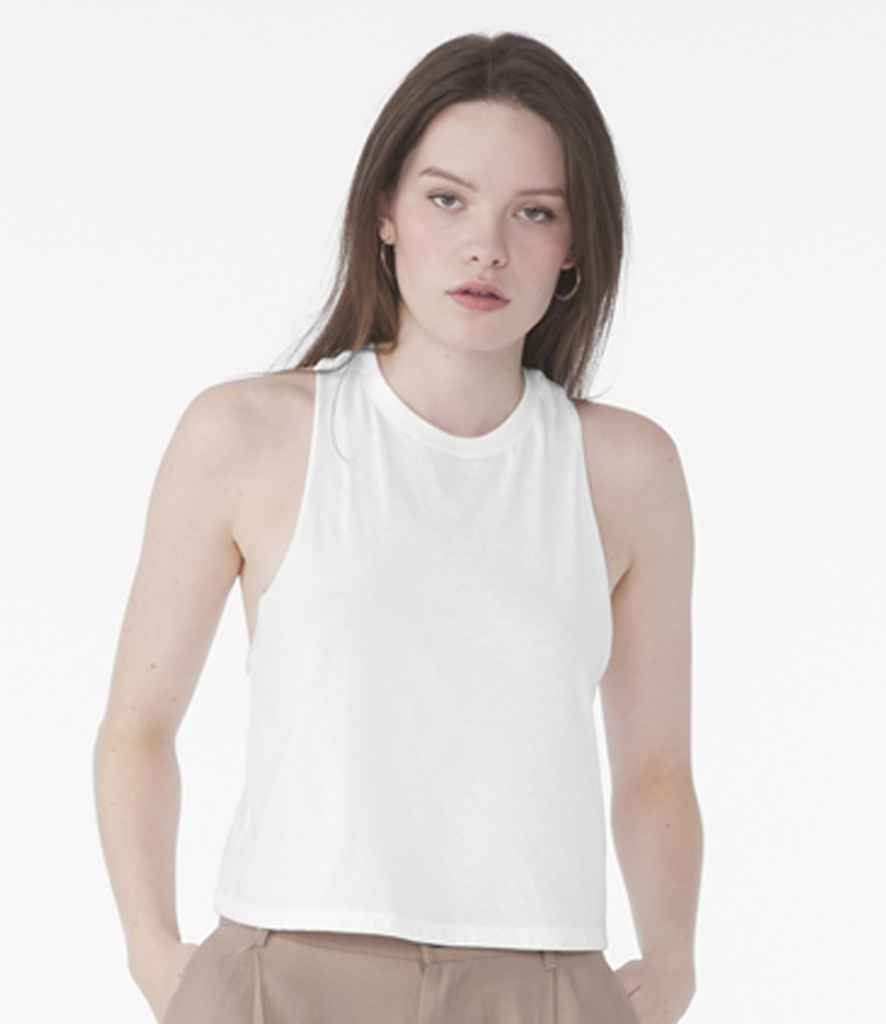 Bella Ladies Racer Back Cropped Tank Top