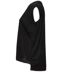 Bella Ladies Flowy Rolled Cuff Muscle TShirt