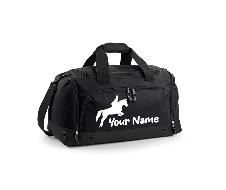 Personalised Equestrian Holdall With Your Name Or Club Kids Boys Mens Kit Bag