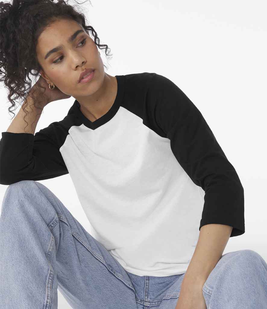 Canvas Unisex 34 Sleeve Baseball TShirt