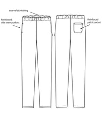 Dennys Unisex Elasticated Chefs Trousers