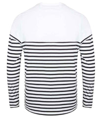 Front Row Unisex Long Sleeve Breton Striped TShirt