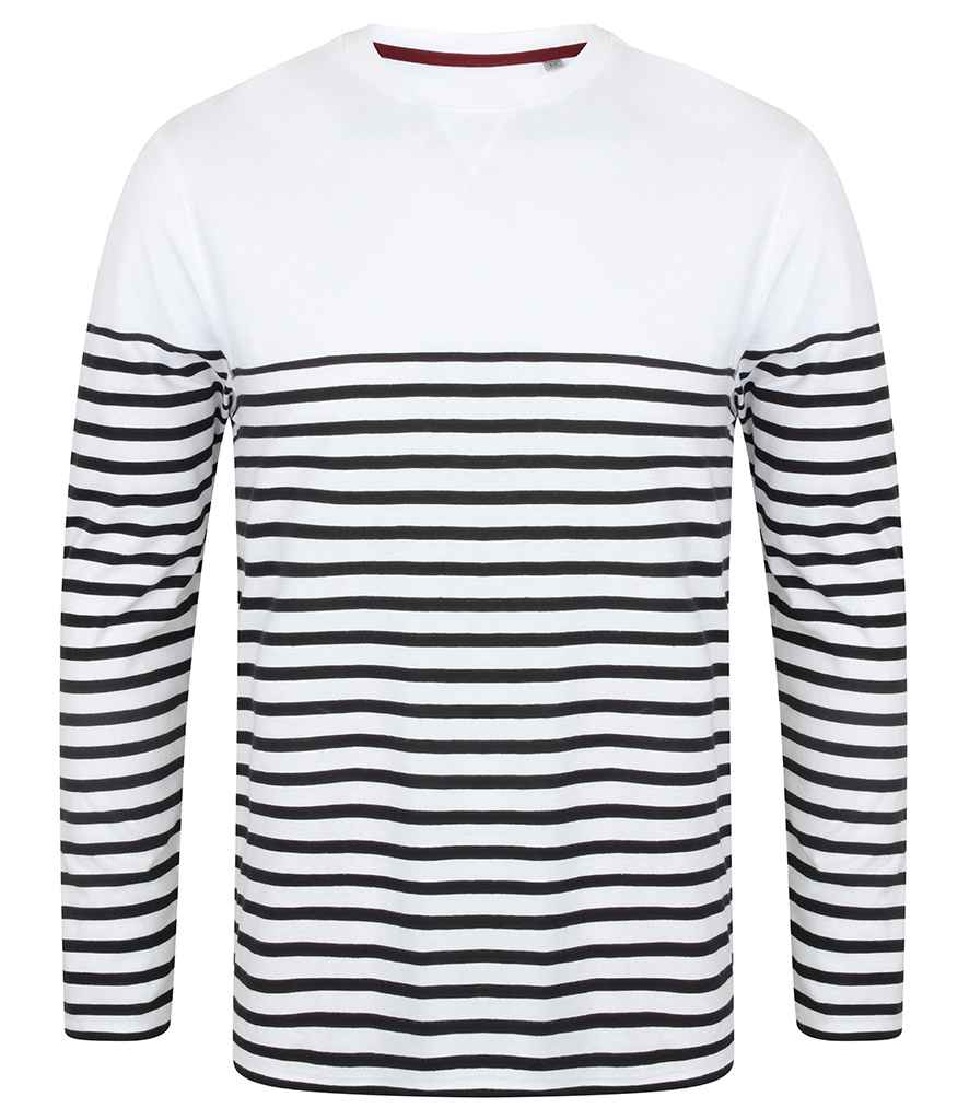 Front Row Unisex Long Sleeve Breton Striped TShirt