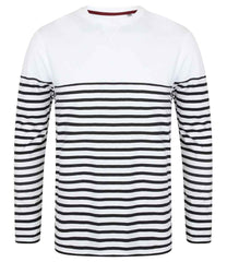 Front Row Unisex Long Sleeve Breton Striped TShirt