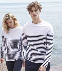 Front Row Unisex Long Sleeve Breton Striped TShirt
