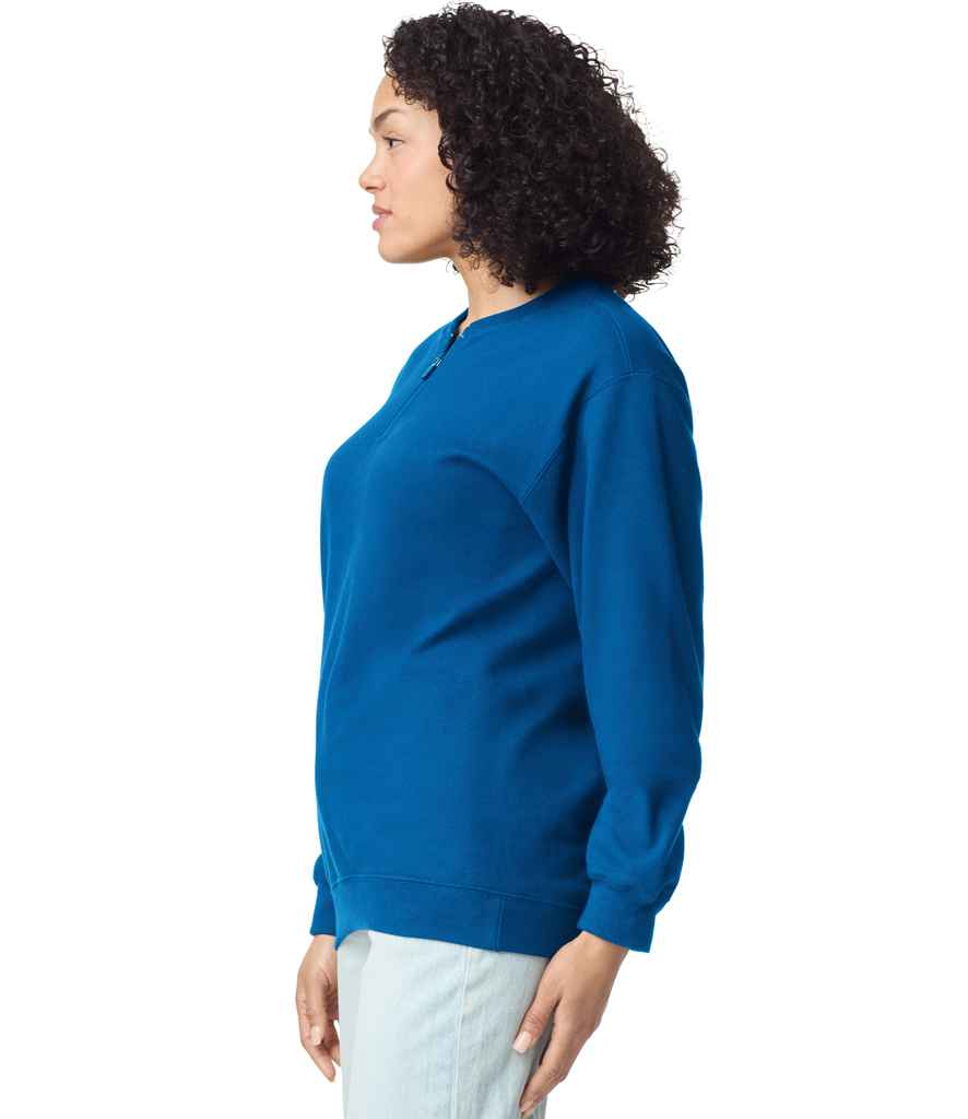 Gildan SoftStyle Midweight Fleece 14 Zip Sweatshirt