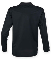 Henbury Unisex Long Sleeve Coolplus Piqu Polo Shirt