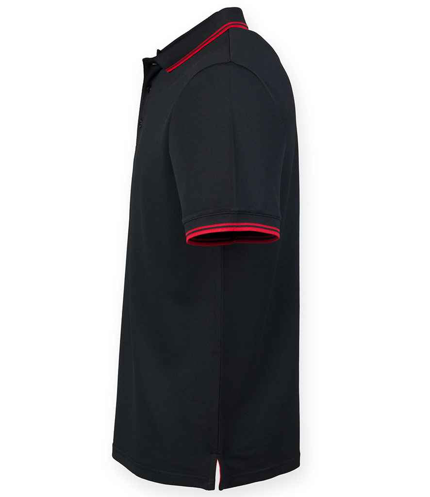 Henbury Coolplus Tipped Polo Shirt
