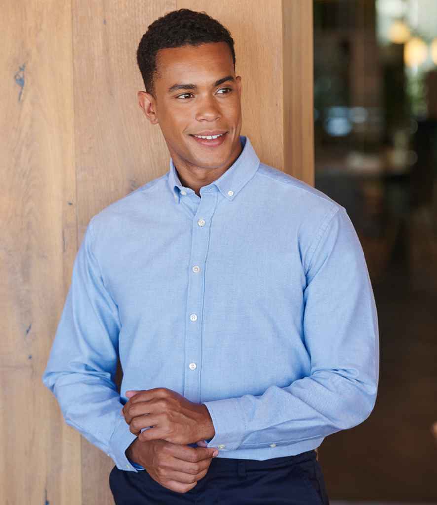 Henbury Modern Long Sleeve Classic Fit Oxford Shirt