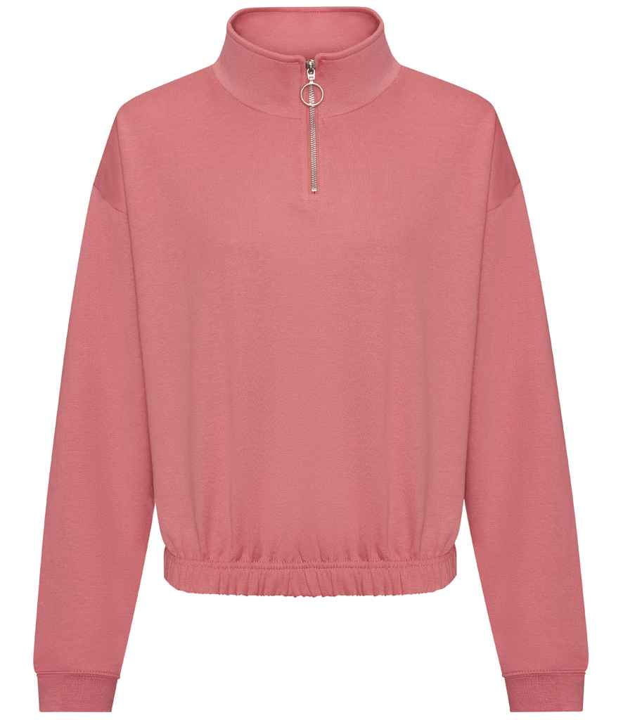 AWDis Ladies Cropped 14 Zip Sweatshirt