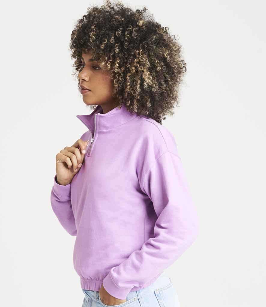 AWDis Ladies Cropped 14 Zip Sweatshirt