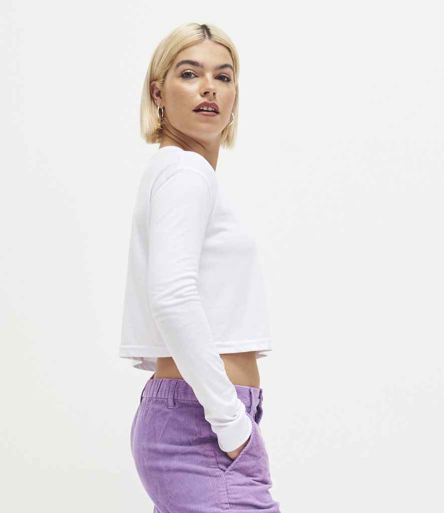 AWDis Ladies Long Sleeve Cropped TShirt