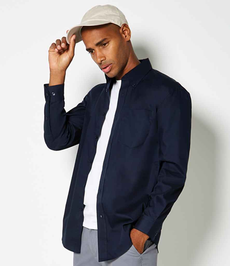 Kustom Kit Premium Long Sleeve Classic Fit Oxford Shirt