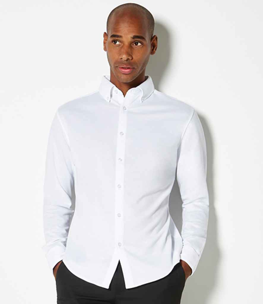 Kustom Kit Long Sleeve Superwash 60C Piqu Shirt