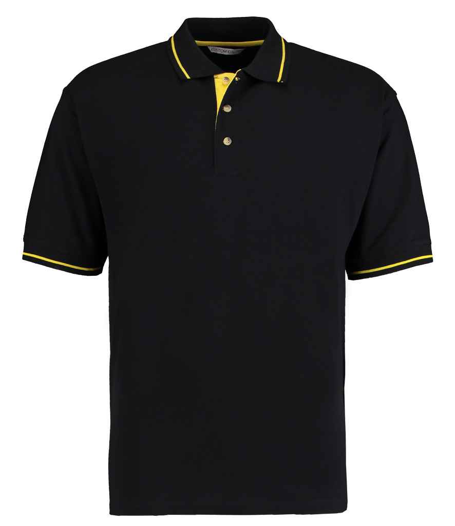 Kustom Kit St Mellion Tipped Cotton Piqu Polo Shirt