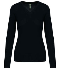 Kariban Ladies Cotton Acrylic V Neck Sweater