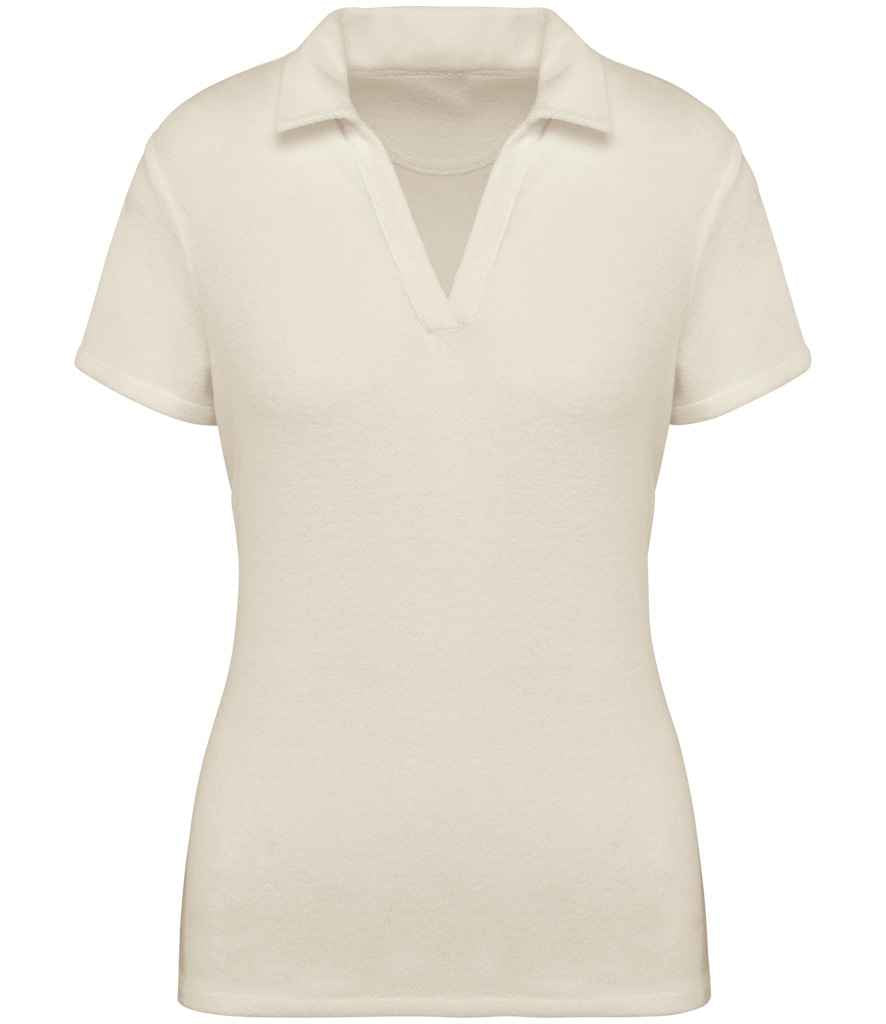 Native Spirit Ladies Terry Towel Polo Shirt