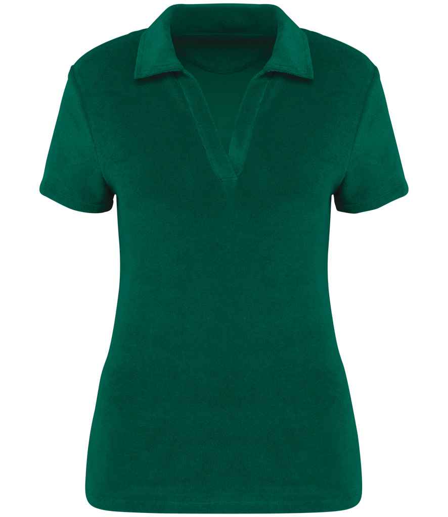 Native Spirit Ladies Terry Towel Polo Shirt