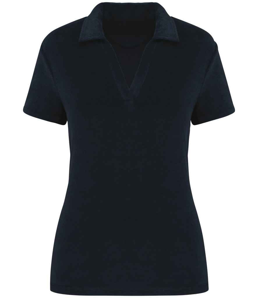 Native Spirit Ladies Terry Towel Polo Shirt