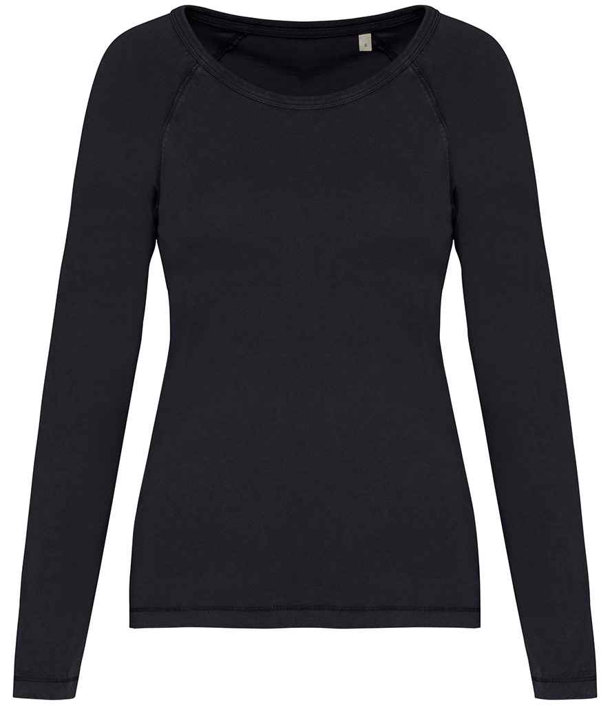 Native Spirit Ladies Raglan Long Sleeve Washed TShirt